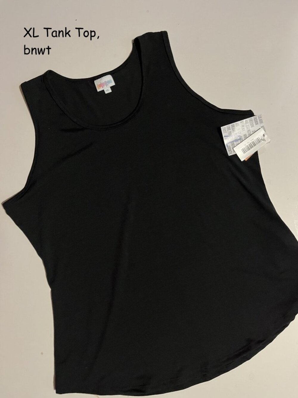 XL Lularoe Tank Top, black poly